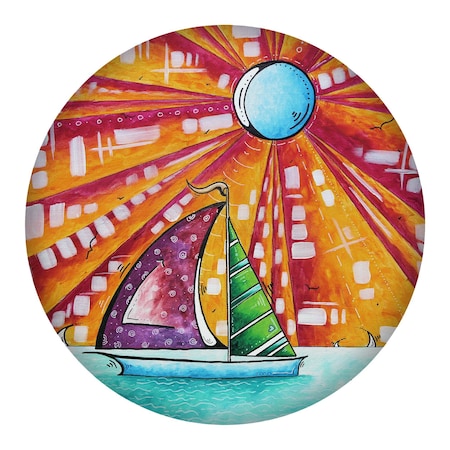 16 Sail Away Round Wall Art